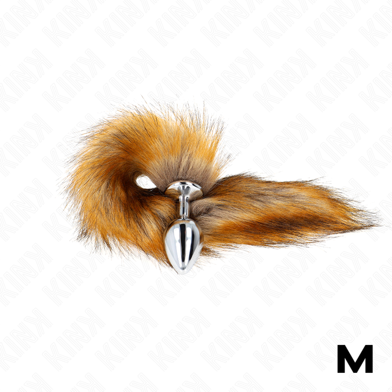 KINK - ANAL PLUG TAILLE M 8 X 3.5 CM AVEC QUEUE SYNTHÉTIQUE 40 CM BROWN