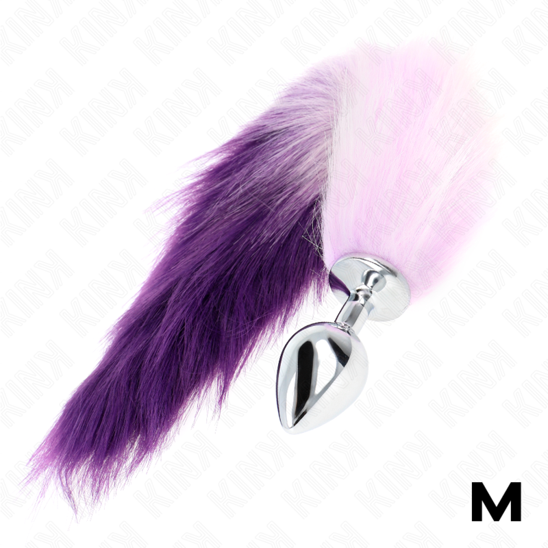 KINK - ANAL PLUG TAILLE M 8 X 3.5 CM AVEC QUEUE SYNTHÉTIQUE 40 CM VIOLET