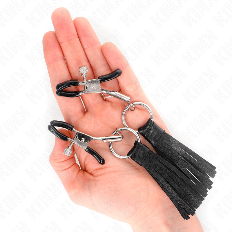 KINK - PINZAS PARA PAMPÓN TELEMON DE CUERO SINTÉTICO DE 6 CM