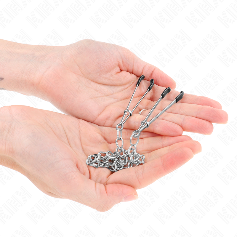KINK - PINZAS FINAS PARA TELÉFONO CON CADENA GRUESA DE 30 CM