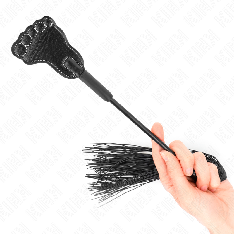 KINK - PALA CON FORMA DE PIE Y LÁTIGO DE CRISTAL 31 CM