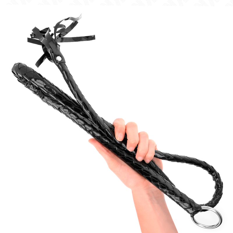 KINK - FOUET LONG IN BRILLANT PVC 138 CM