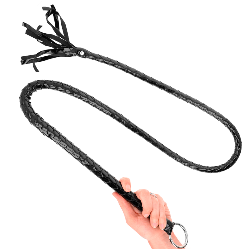 KINK - FOUET LONG IN BRILLANT PVC 138 CM