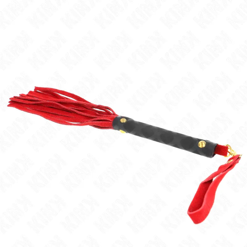 Kink – Mini Fouet Daim Rouge 30 cm