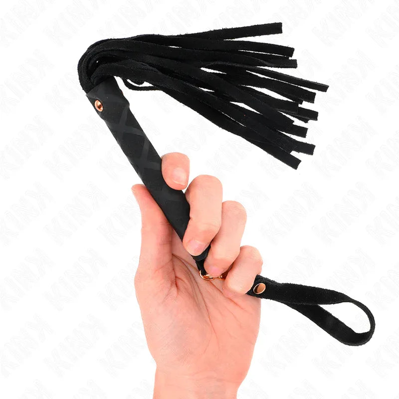 Kink – Mini Fouet Daim Noir 30 cm