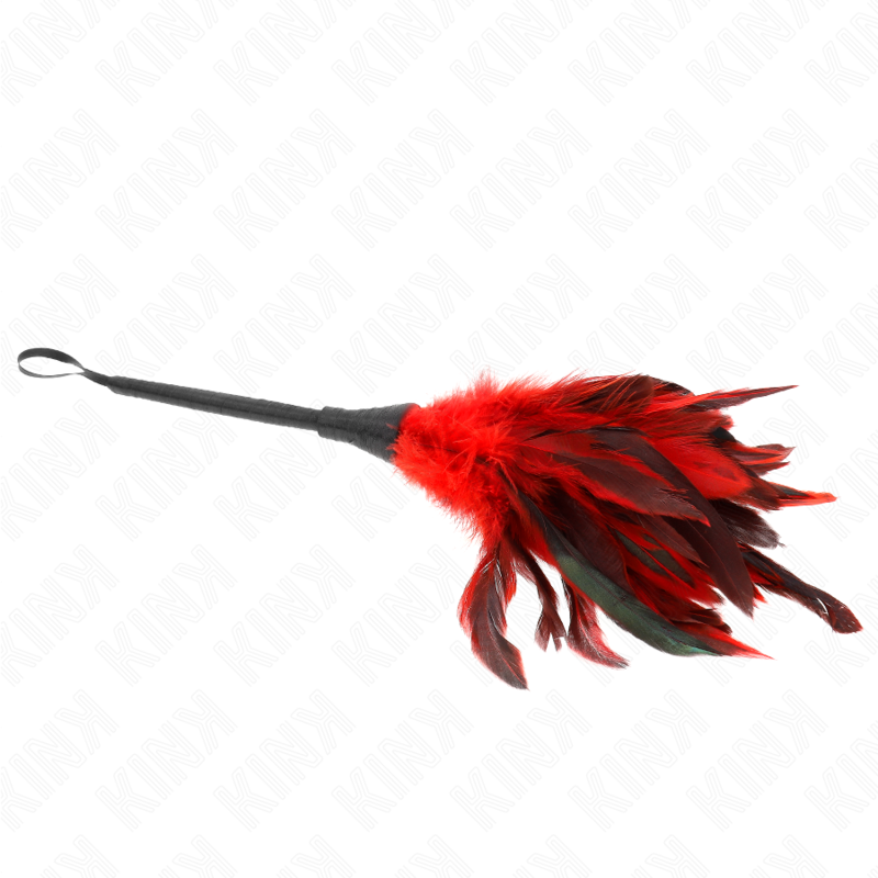 KINK - PLUMAS DE POLLO CON COSQUILLEO DE CUERNO ROJO 36 CM