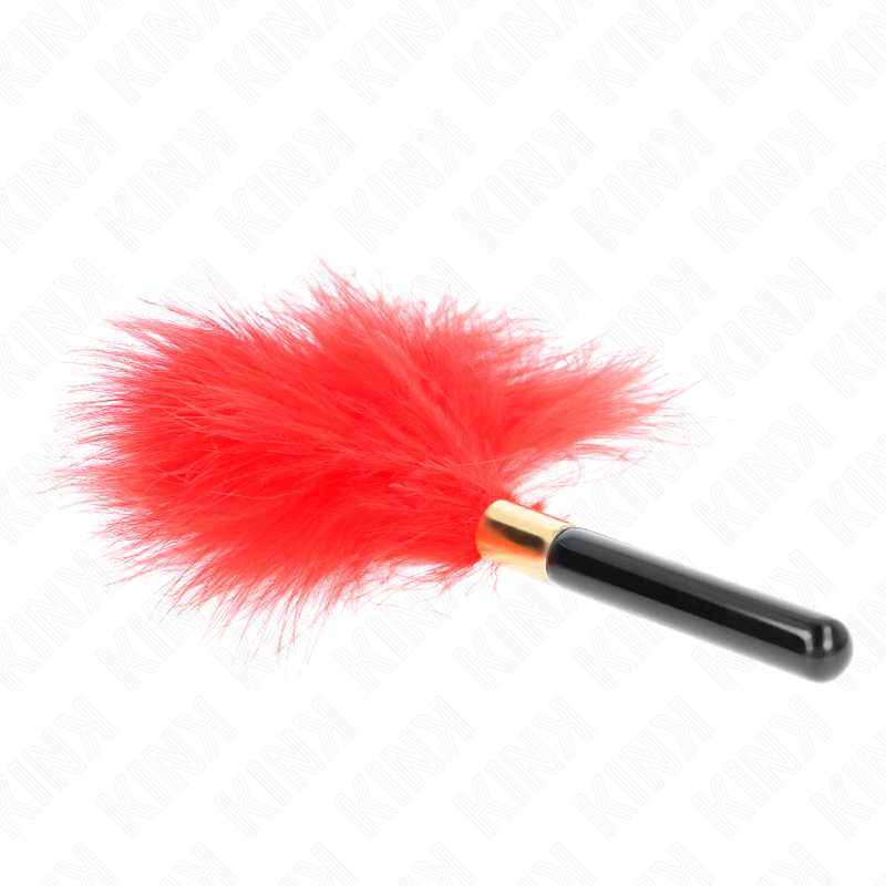 KINK - PLUMAS DE METAL CHACOULE ROJO DORADO 18 CM