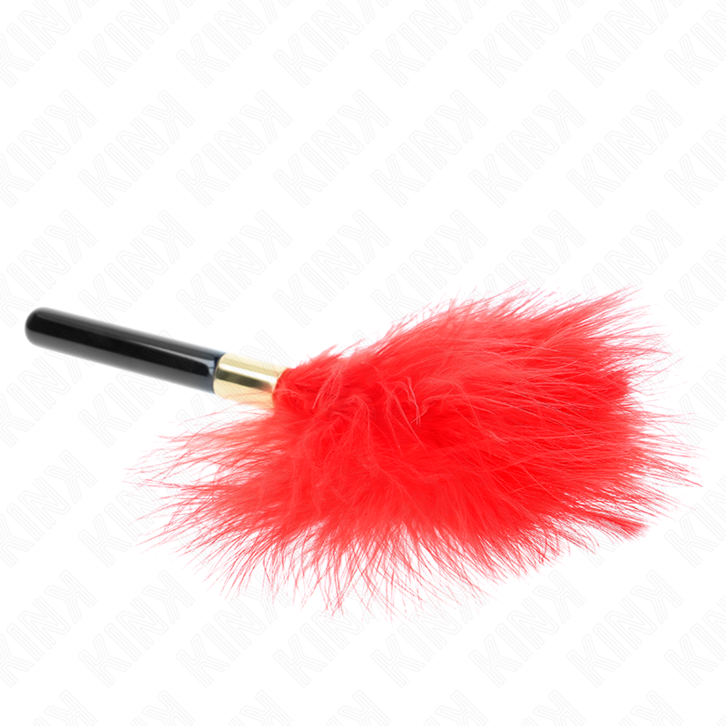 KINK - PLUMAS DE METAL CHACOULE ROJO DORADO 18 CM