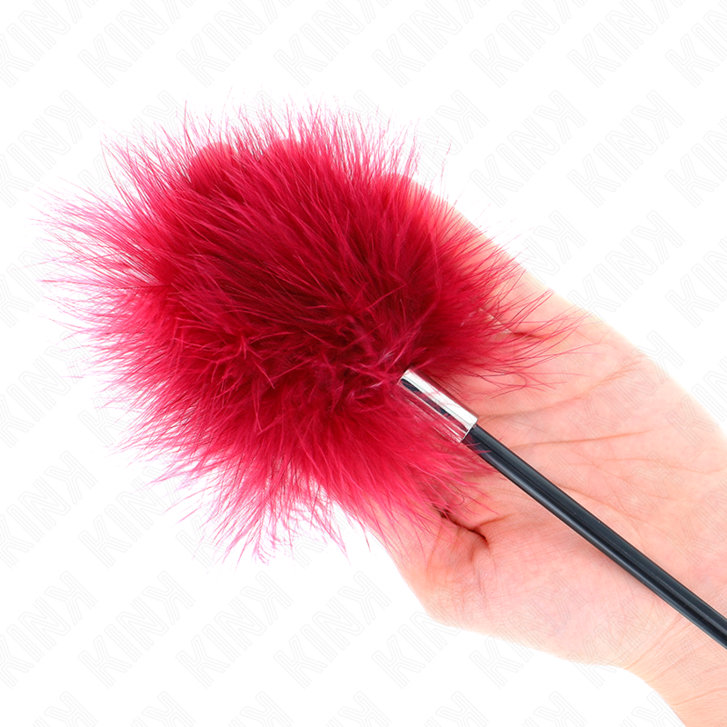 KINK - PLUMS DE CHACOUILLES AVEC PALETTE EN FORME DE ROSE 8 CM