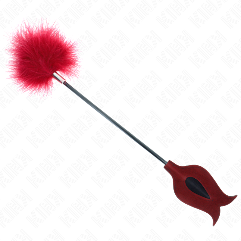 KINK - PLUMS DE CHACOUILLES AVEC PALETTE EN FORME DE ROSE 8 CM