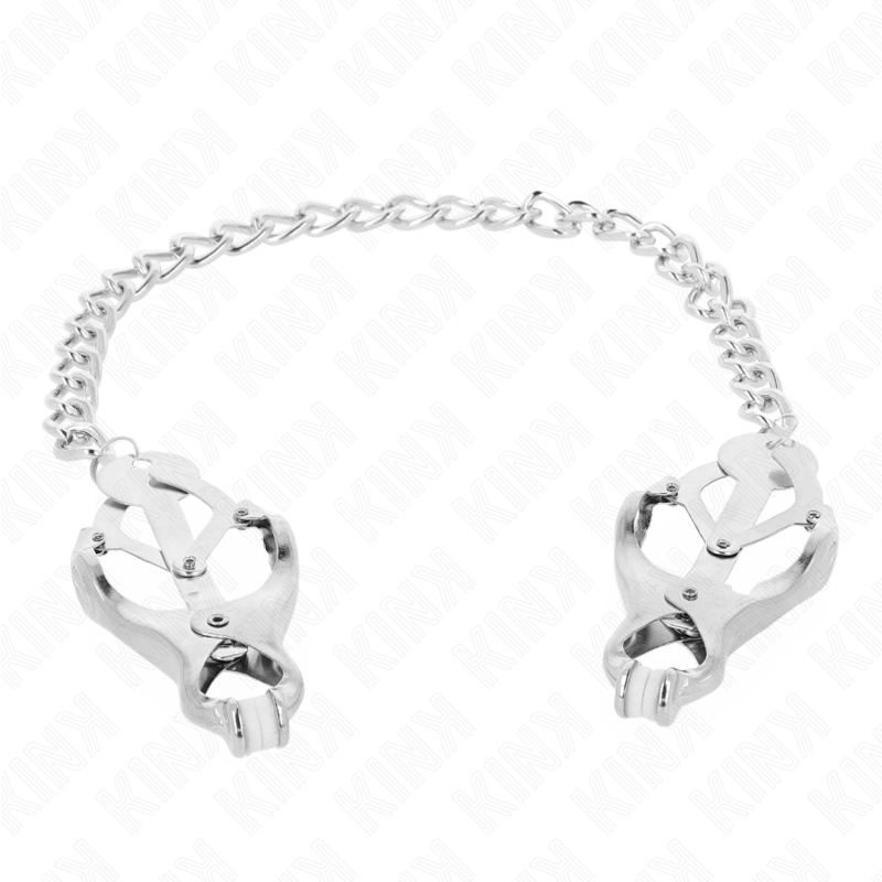 KINK - ABRAZADERAS METÁLICAS TRÉBOL JAPONÉS CON CADENA DE PLATA 30 CM