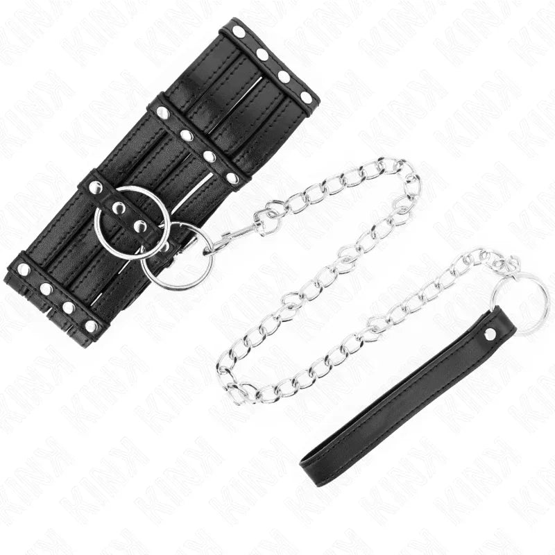 Kink – Collier avec Ceinture 65 cm Sub Style Ajustable 35 51 cm X 7 cm