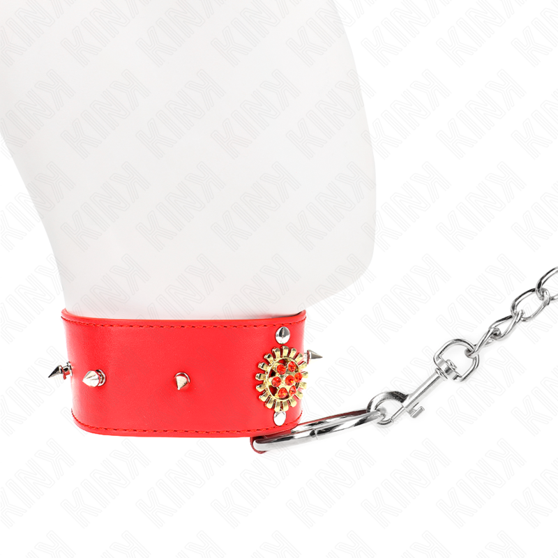 KINK - COLLIER DIAMONDS ROUGES AVEC CEINTURE 65 CM ADJUSTABLE 35-51 CM X 7 CM
