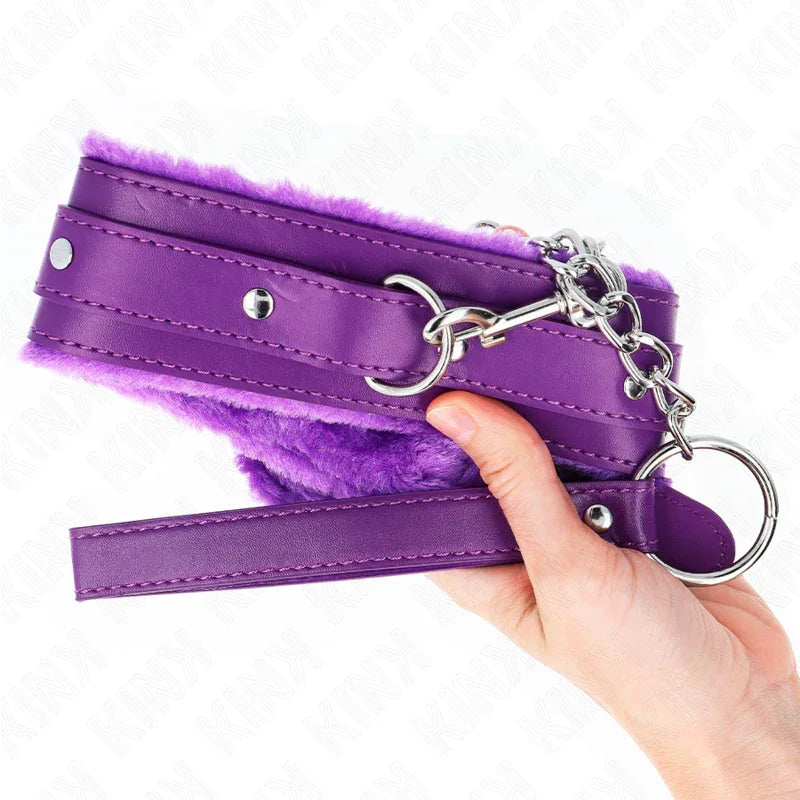 Kink – Collier avec Laisse 65 cm avec Restrictions Violet 36 42 cm X 5,5 cm