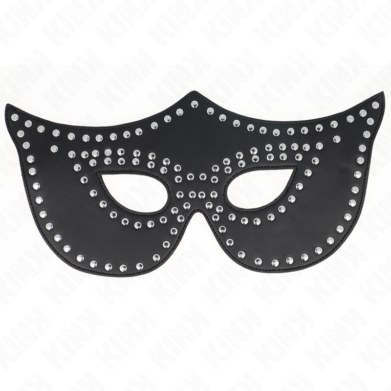 KINK - RIVETED LEATHERETTE MASK MODEL 2 30 x 12 CM