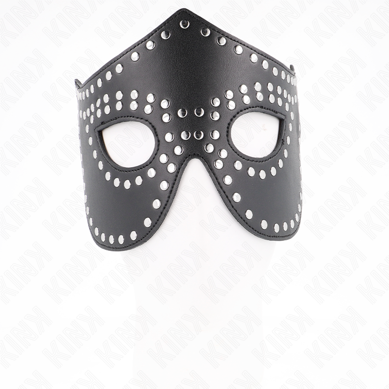 KINK - RIVETED LEATHERETTE MASK MODEL 2 30 x 12 CM
