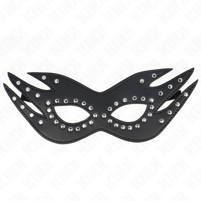 KINK - RIVETED LEATHERETTE MASK MODEL 3 26 x 9.5 CM