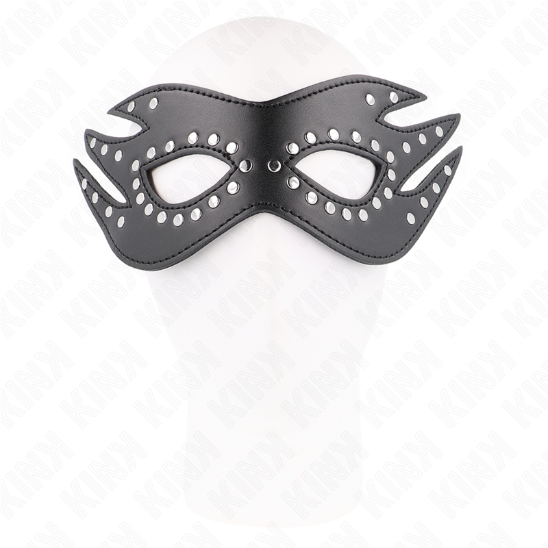 KINK - RIVETED LEATHERETTE MASK MODEL 3 26 x 9.5 CM