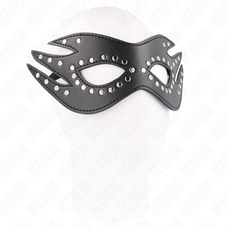 KINK - RIVETED LEATHERETTE MASK MODEL 3 26 x 9.5 CM