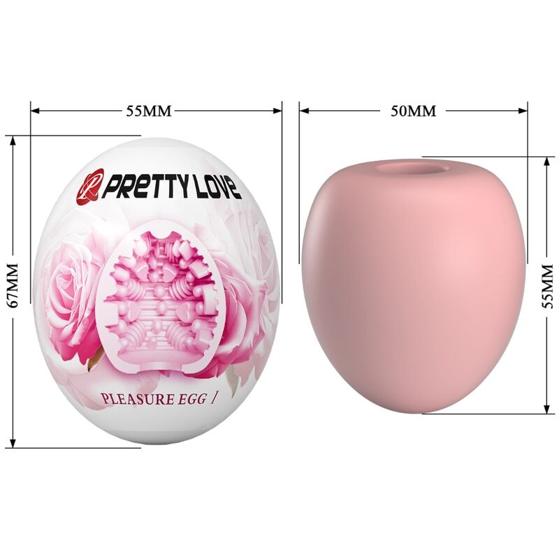 PRETTY LOVE - MASTURBADOR MASCULINO DE HUEVO ROSA