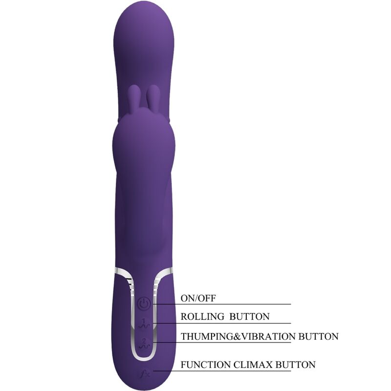 PRETTY LOVE - CAMMY TRIPLE 4-IN-1 MULTIFUNCTION VIBRATOR PURPLE