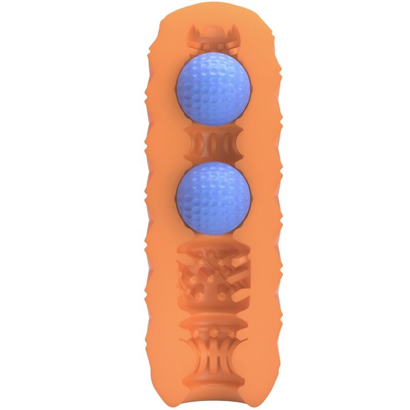 PRETTY LOVE - MASTURBADOR MASCULINO DE DOS BOLAS NARANJA