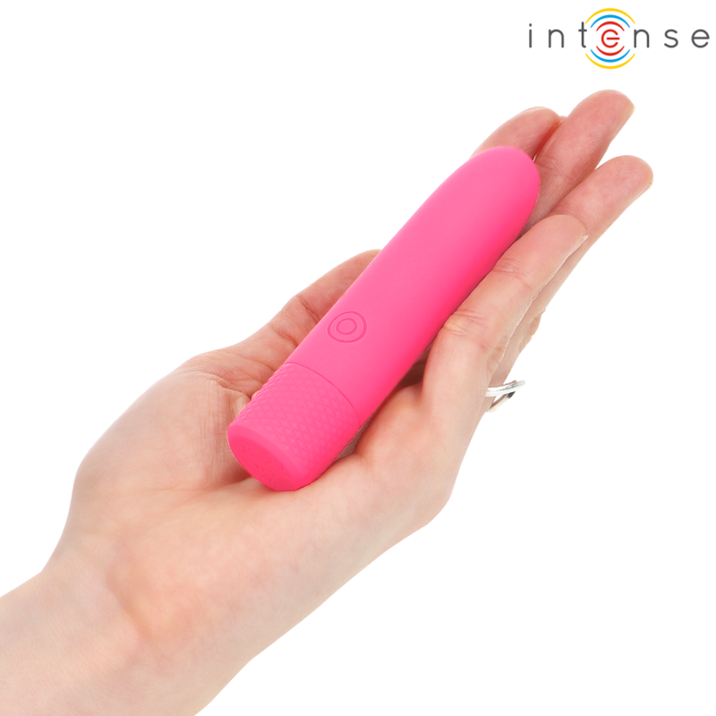 INTENSE - SYMONE BULLET VIBRANT RECHARGEABLE USB 8 VIBRATIONS ROSE 10 X 2.2 CM