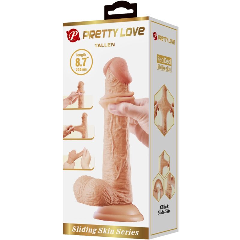 PRETTY LOVE - DILDO REALISTA GRANDE 22 CM CARNE