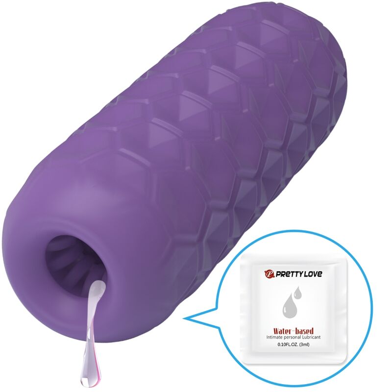 PRETTY LOVE - MASTURBADOR MASCULINO DE DOBLE BOLA PÚRPURA