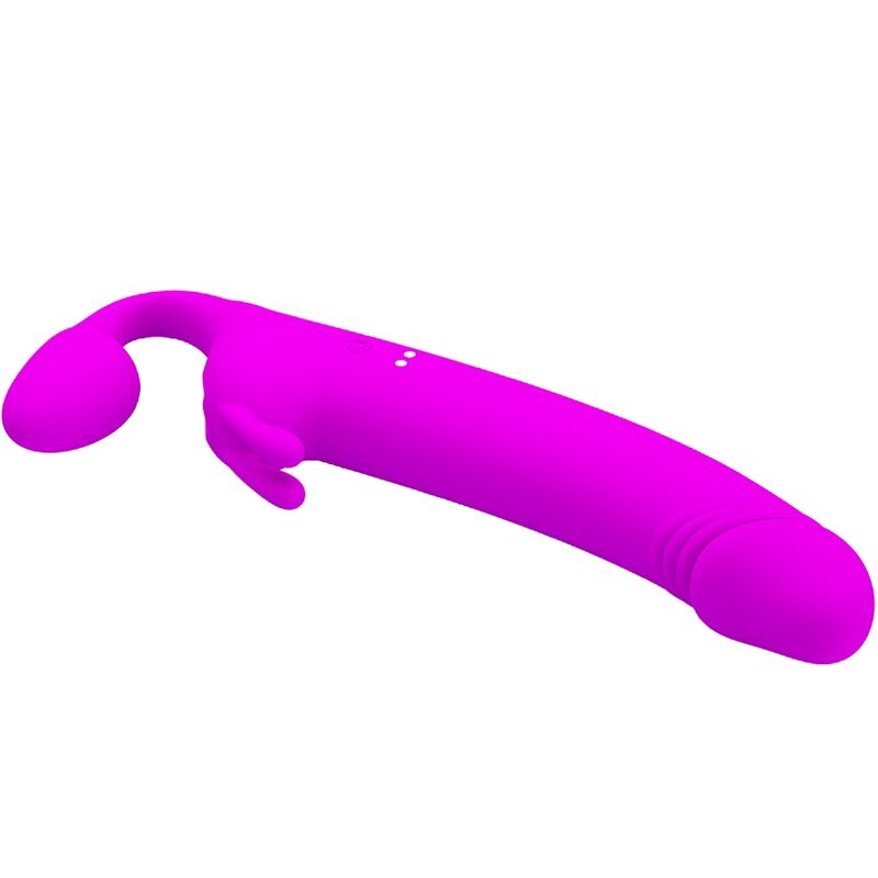 PRETTY LOVE - ZANINI STRAPLESS STRAP-ON 10 VIBRACIONES MORADO