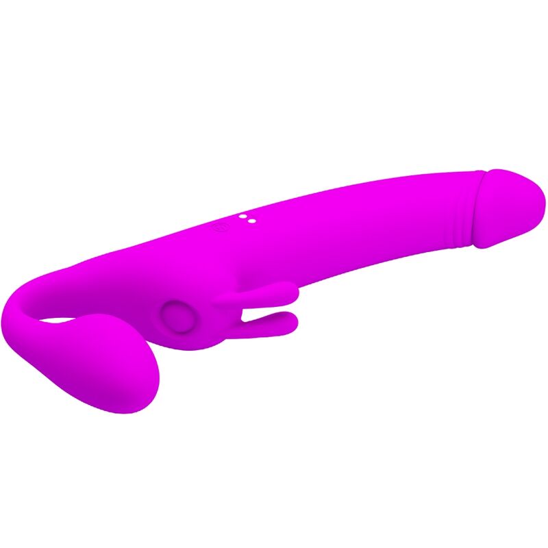 PRETTY LOVE - ZANINI STRAPLESS STRAP-ON 10 VIBRACIONES MORADO