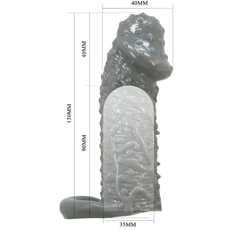 PRETTY LOVE - Realistic penis enlarger and retardant stain modèle 2 gray