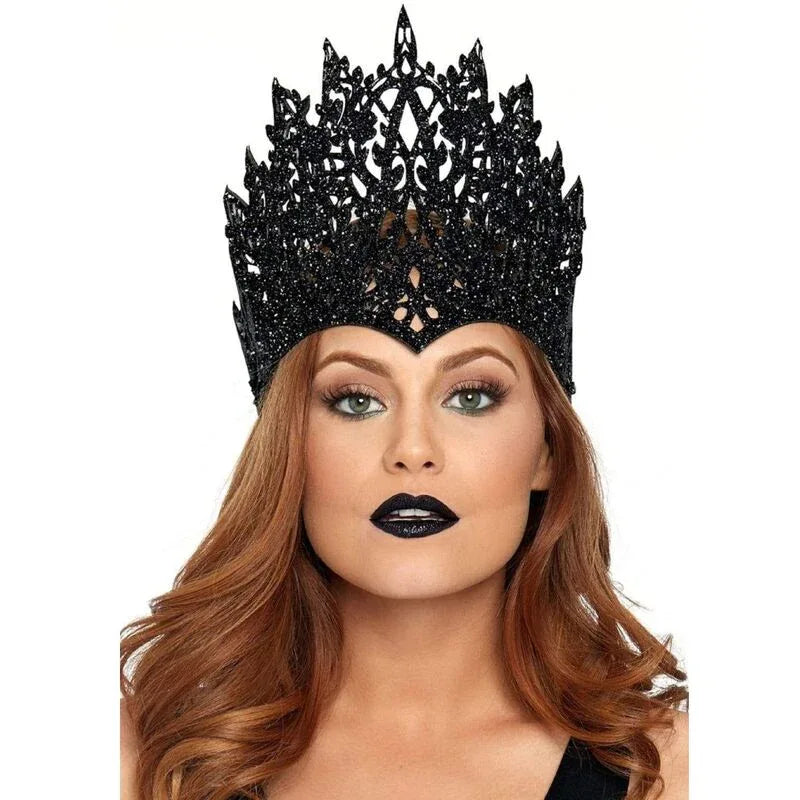 Leg Avenue – Couronne avec Paillettes et Bijoux Noir