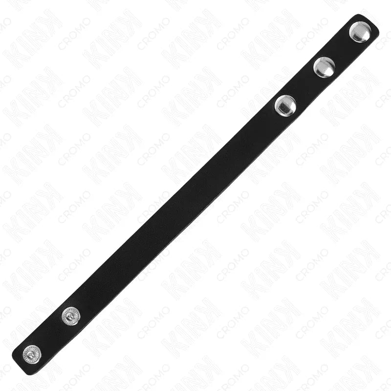 Kink – Anneau Pénis en Cuir avec Fermeture à Pression 21,5 X 1,5 cm