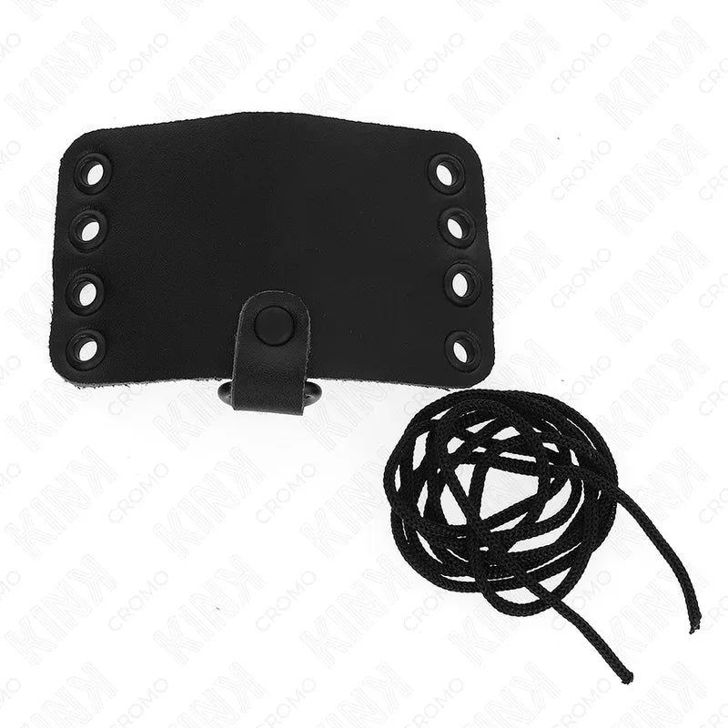 Kink Anneau Pénis en Cuir avec Fermeture à Dentelle et Lacets