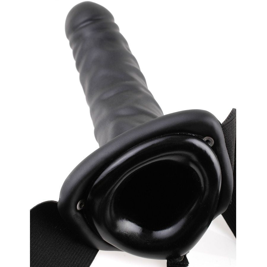 FETISH FANTASY SERIES - HOLLOW VIBRATING HARNESS 19 CM BLACK
