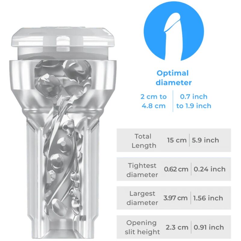 KIIROO - FEEL POCKET STROKER CRYSTAL PAIR KIIROO TRANSPARENT