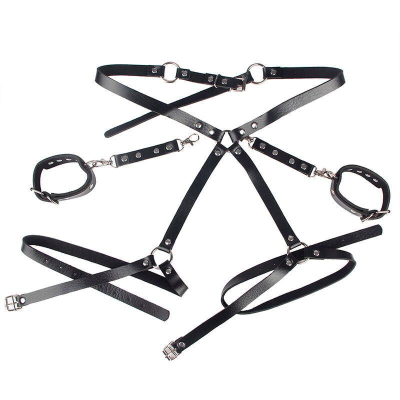 SUBBLIME - 953690 ESPOSAS DE CINTURÓN BONDAGE NEGRAS TALLA ÚNICA