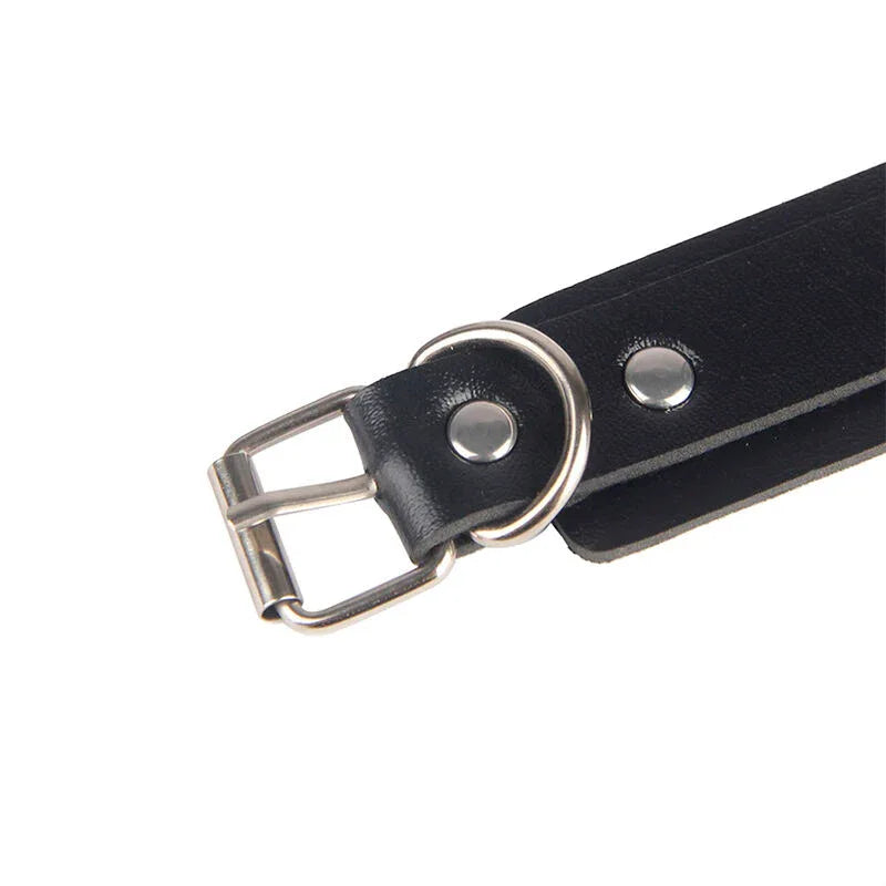 Subblime – 953690 Menottes avec Ceinture de Bondage Noire taille Unique