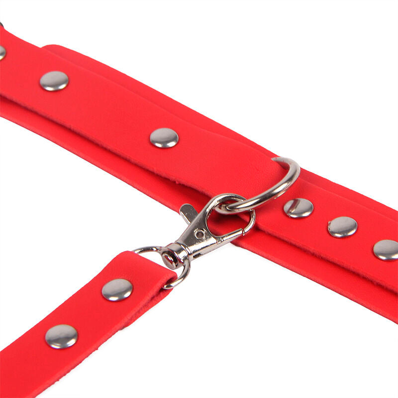 SUBBLIME - 953706 ESPOSAS DE CINTURÓN BONDAGE ROJAS TALLA ÚNICA
