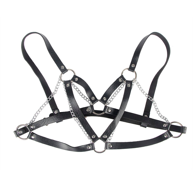SUBBLIME - 953713 CINTURÓN PUNK BONDAGE HEBILLA METÁLICA NEGRA TALLA ÚNICA
