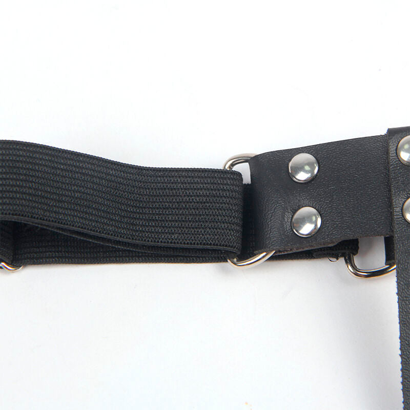 SUBBLIME - 953744 PUNK JARRETELLE IN ADJUSTABLE LEATHER NOIR TAILLE UNIQUE