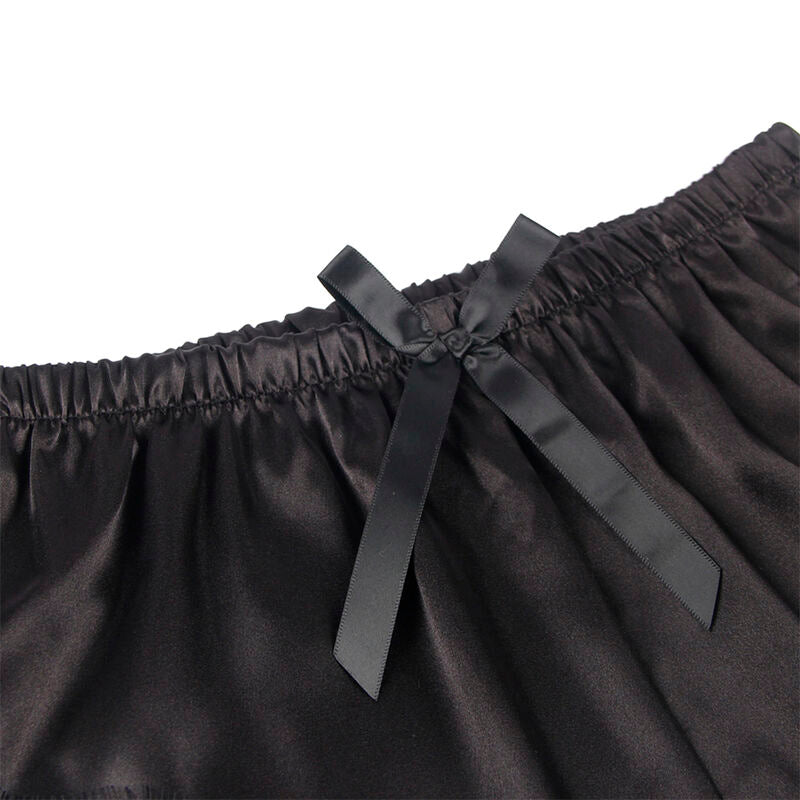 SUBBLIME - 953942 CAMISÓN CASUAL DE SEDA + PANTALÓN DE ENCAJE NEGRO L/XL
