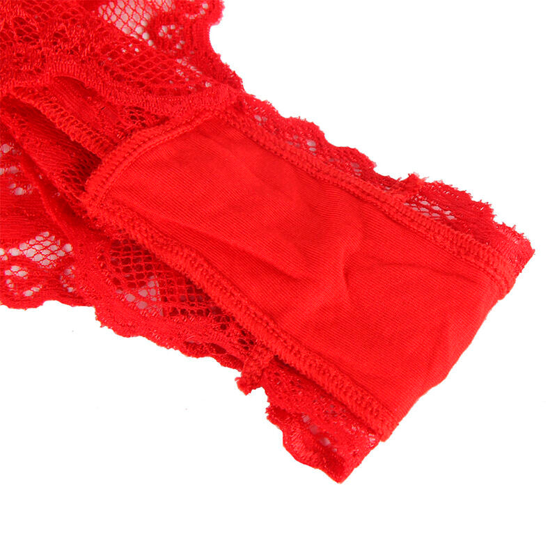 SUBBLIME - 953973 SEXY BODY WITH RUFFLES + CEINTURE ROUGE S/M