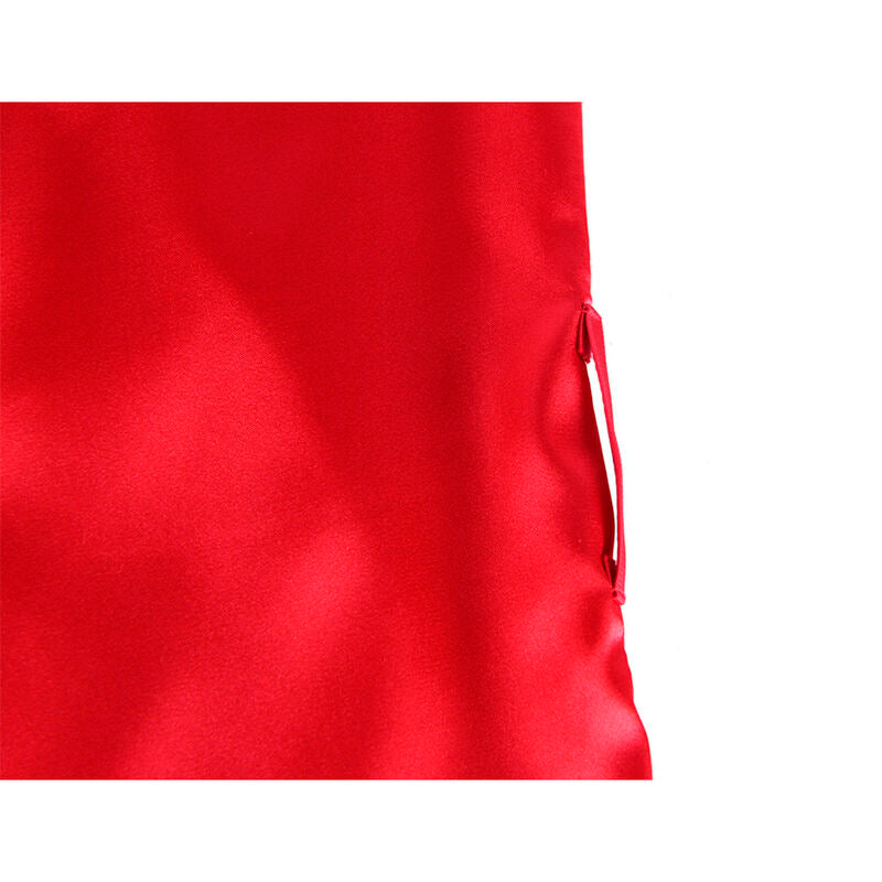 SUBBLIME - 954017 TRASERA DE ENCAJE TRANSPARENTE CAMUFLAJE + TANGA ROJO/NEGRO S/M