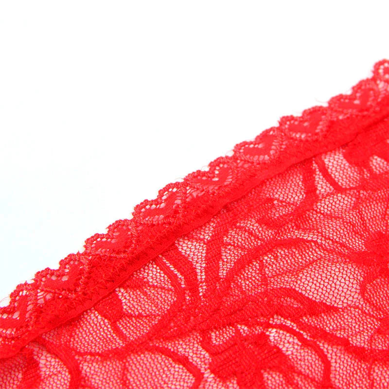 Subblime – 954208 Babydoll en Dentelle à Bretelles Réglables Rouge S / M