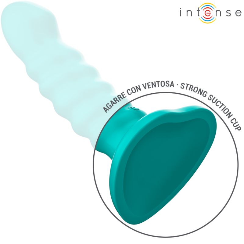 INTENSE - BUFFY VIBRATEUR TAILLE S DESIGN SPIRALE 10 VIBRATIONS TÉLÉLÉCOMMANDE BLEUE