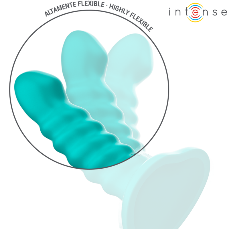 INTENSE - BUFFY VIBRATEUR TAILLE S DESIGN SPIRALE 10 VIBRATIONS TÉLÉLÉCOMMANDE BLEUE
