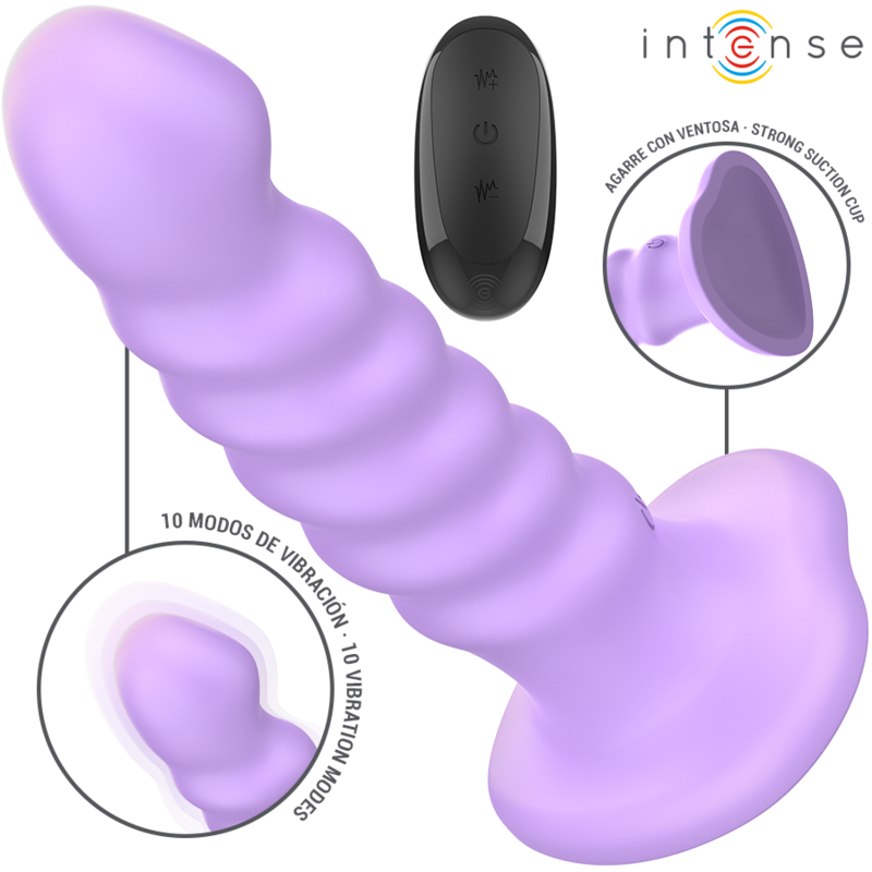 INTENSE - BRENDA VIBRATEUR TAILLE M DESIGN SPIRALE 10 VIBRATIONS VIOLET TÉLÉLÉCOMMANDE