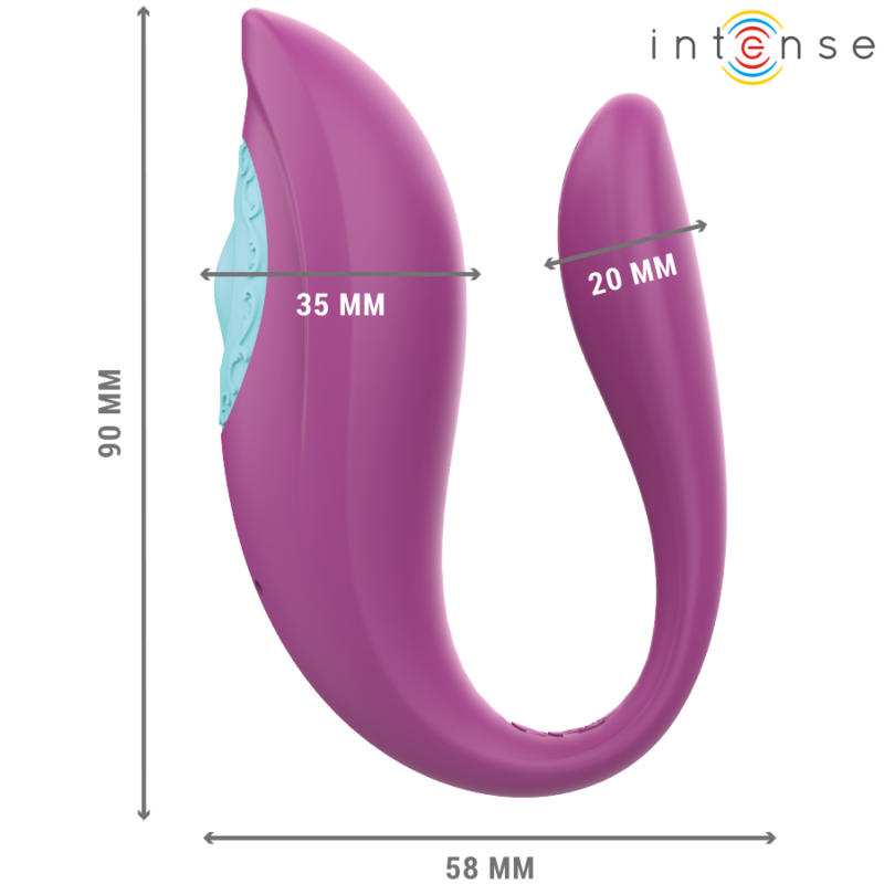 INTENSE - ANNIE PURPLE U-SHAPED VIBRATOR AND STIMULATOR REMOTE CONTROL